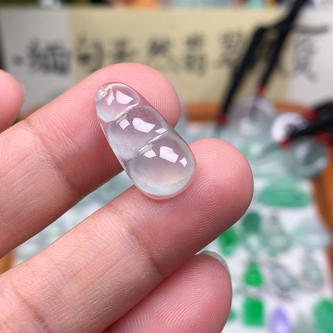 翡翠裸石缅甸天然A货翡翠冰种豆子