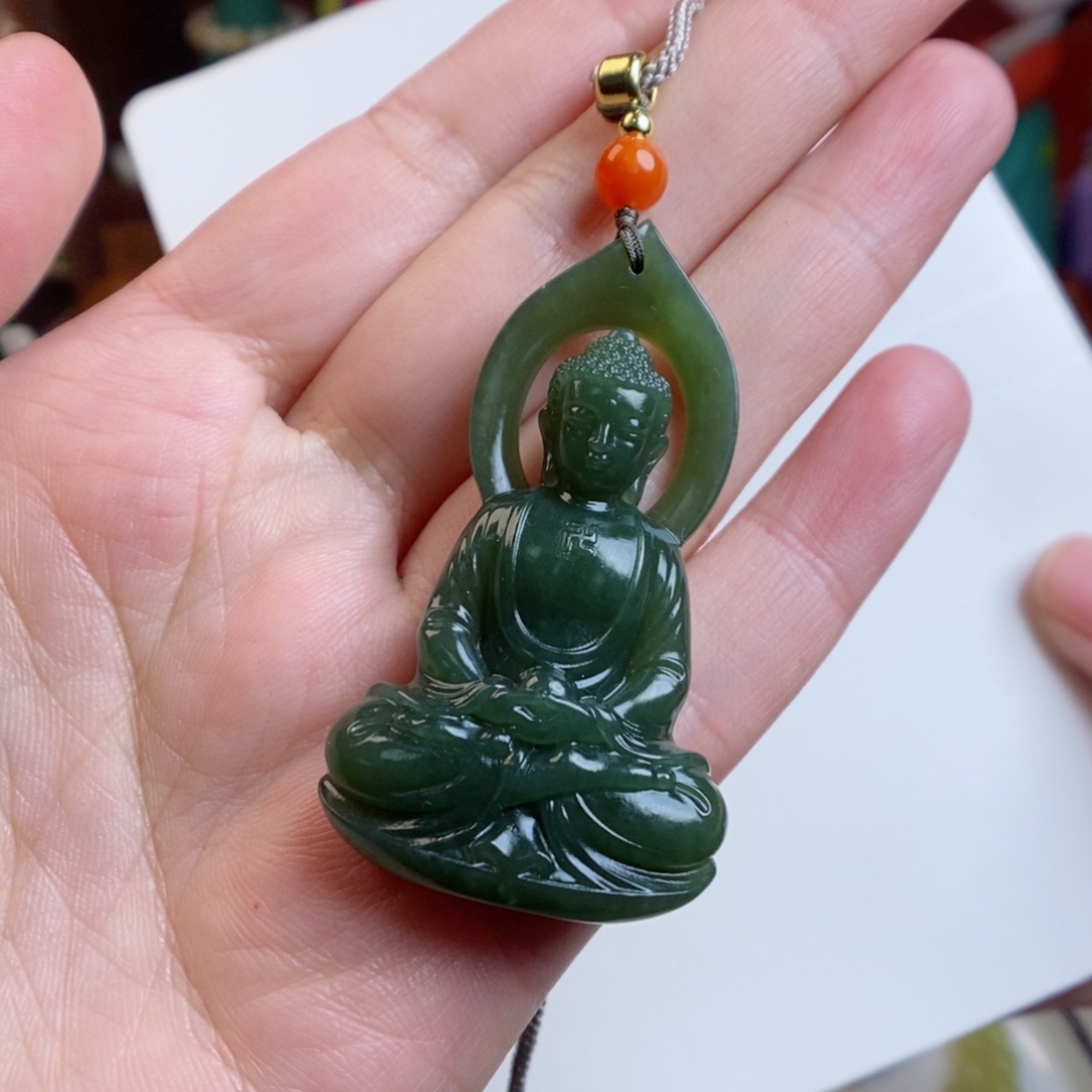 和田玉手链未镶嵌沙枣青