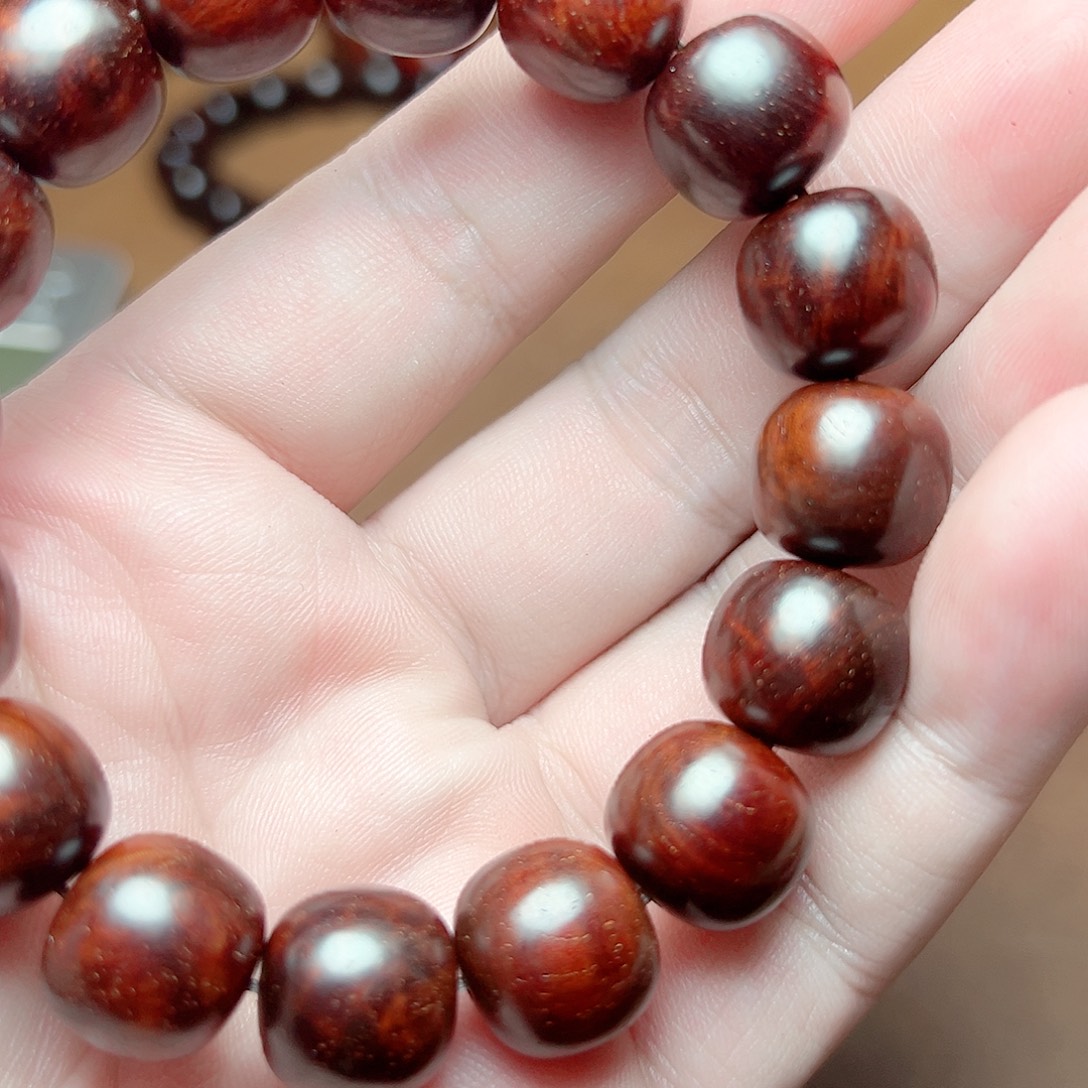 明***哥小叶紫檀手串/手链1314瘤疤满星