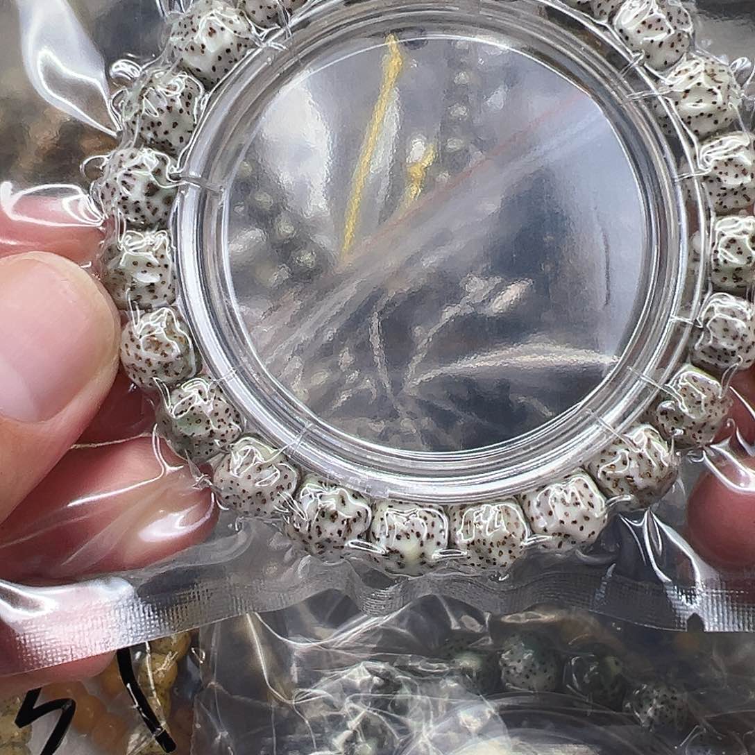 星月菩提手串32糯冰石玉星月菩提单圈无相1.0