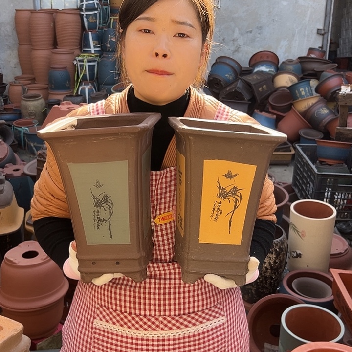 19绿四方+19黄四方花盆