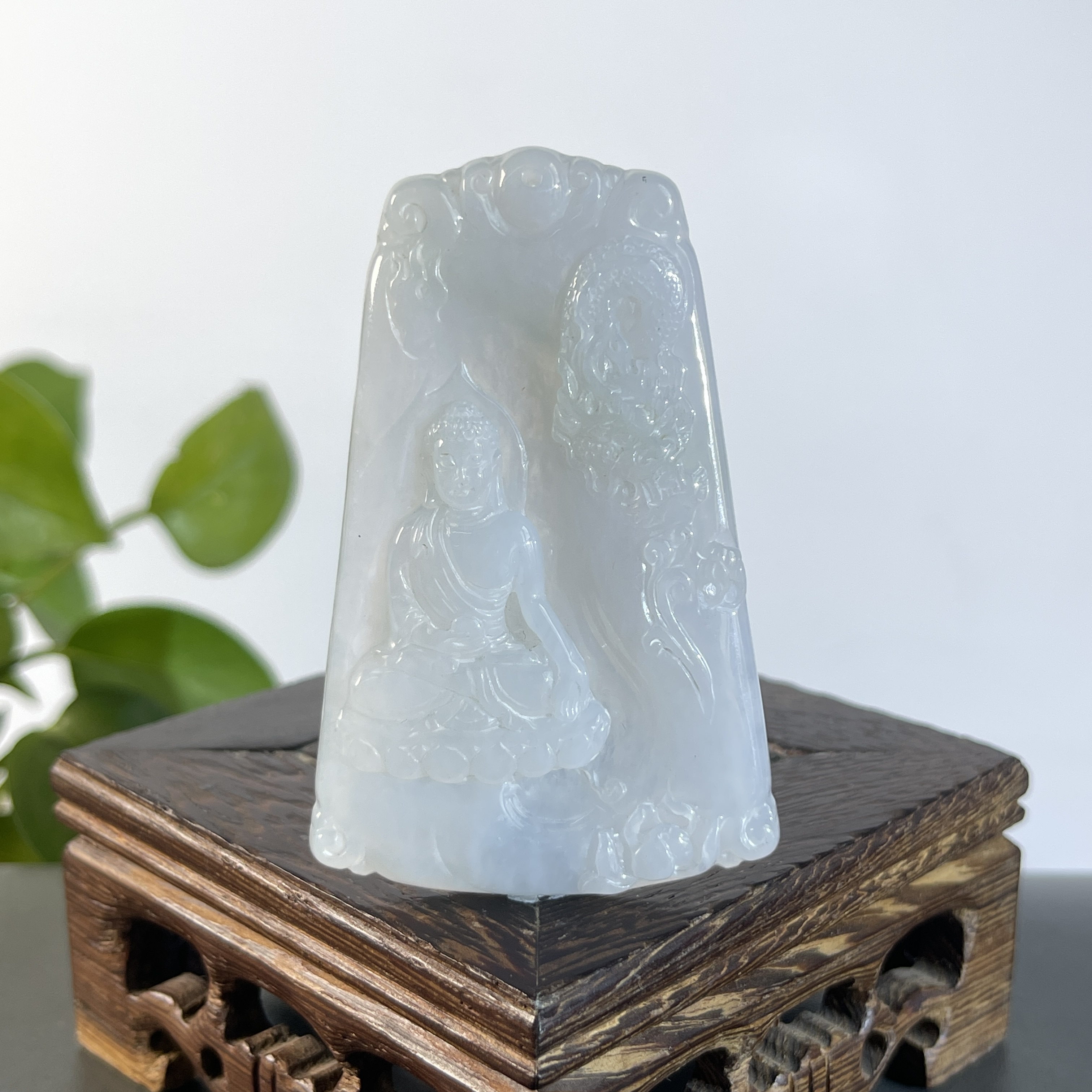 JXB25-98  天然缅甸A货翡翠 阿弥陀佛