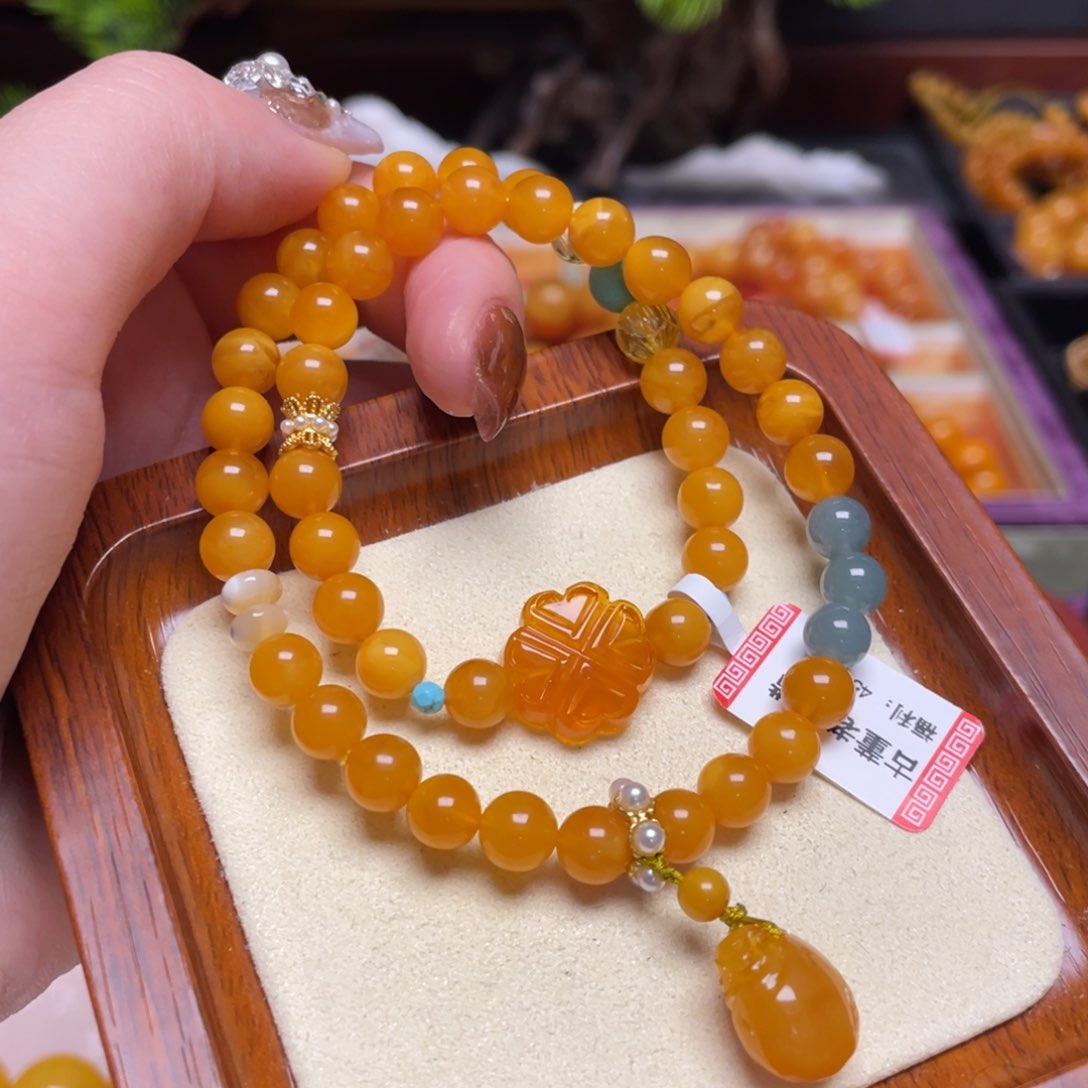 蜜蜡手链未镶嵌手串