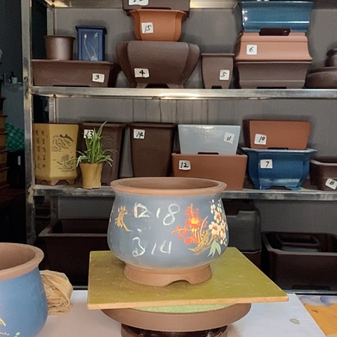 红陶宜兴紫砂花盆