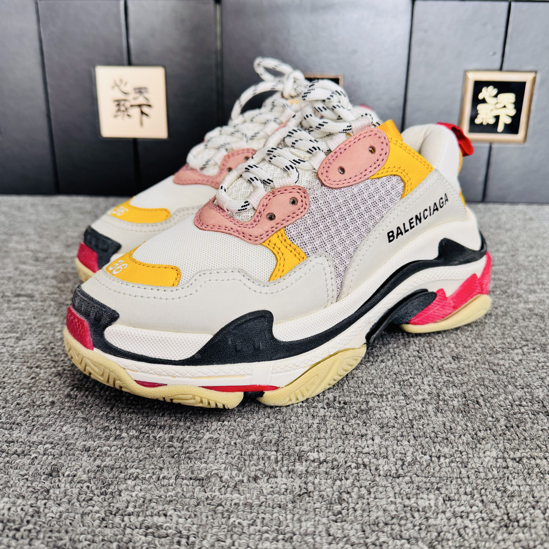 95新 Balenciaga/巴黎世家 TripleS粉辉煌配色老爹鞋36码ysc3177