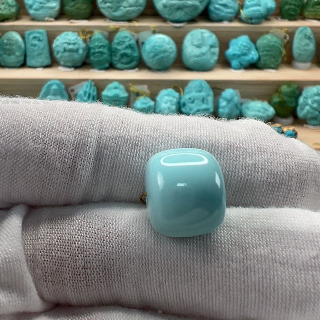 未镶嵌绿松石老型珠 13.6x11.6