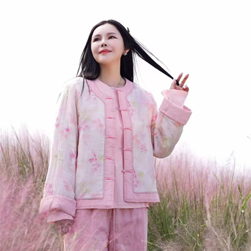 2025新款冬季复古中式国潮民族风棉服女百搭洋气保暖加厚刺绣棉衣