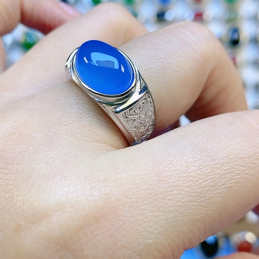 【闪购商品】玛瑙/玉髓戒指银S925镶嵌