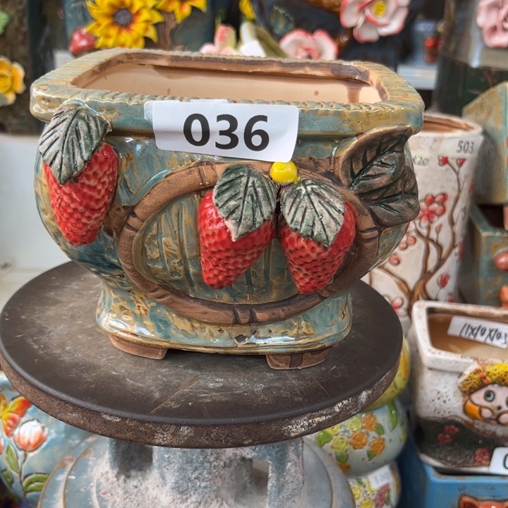 紫砂花盆粗陶材质多肉花盆