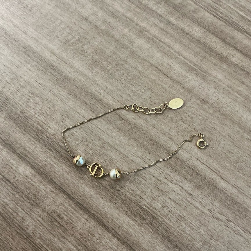 95新 DIOR/迪奥 （pm）珍珠手链 95新/0089
