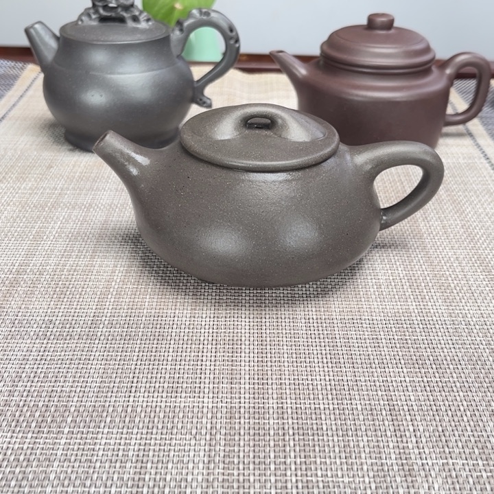 茶壶紫砂石瓢全手工