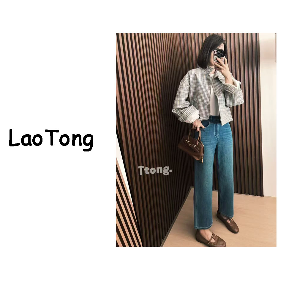 【你的彤】经典小直筒牛仔裤