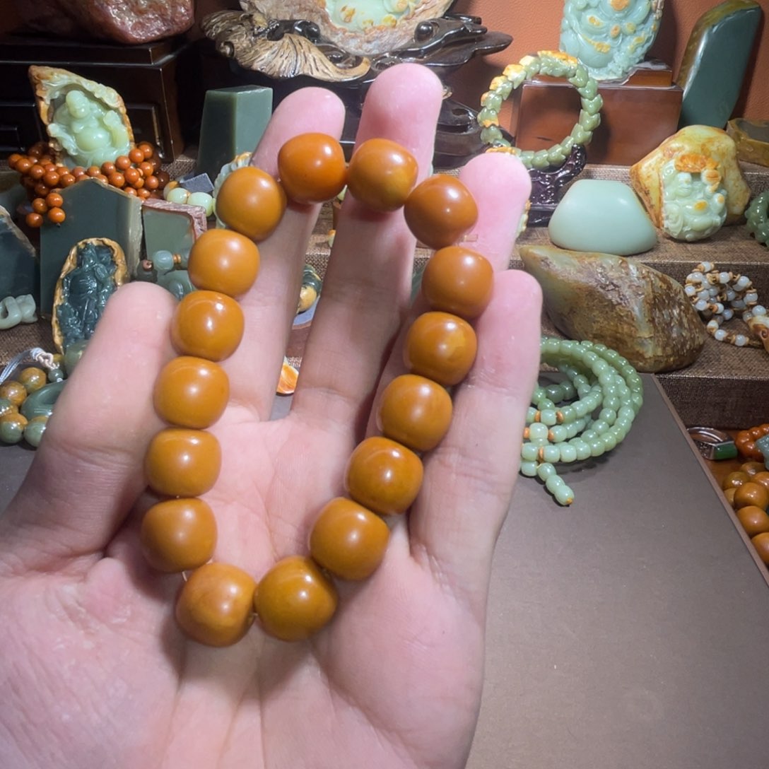 透闪石质玉手链13 14 皮未镶嵌