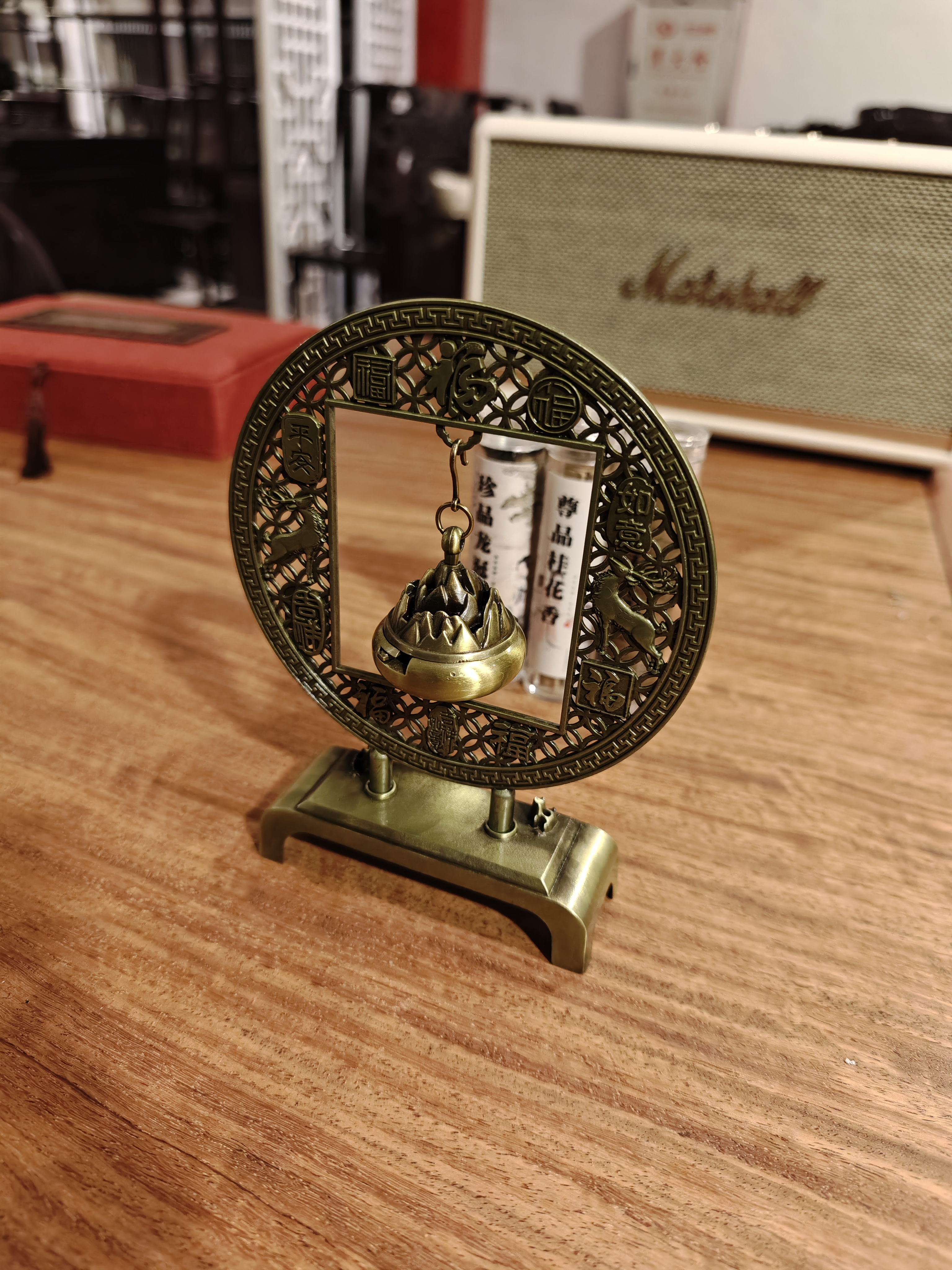 独家福利焚香祥云办公室摆件香薰香炉纯天然工艺鹅梨香