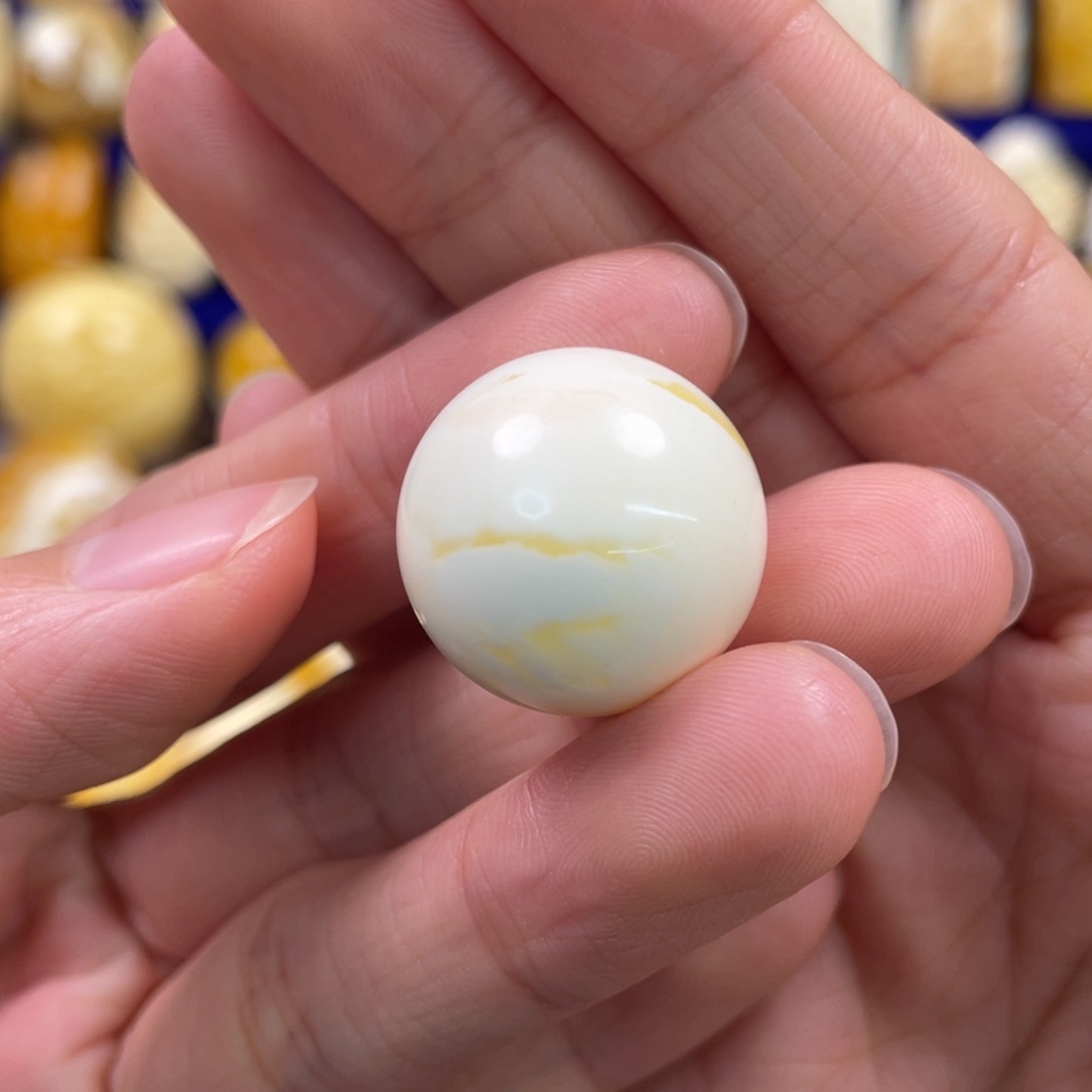 蜜蜡裸石未镶嵌琥珀蜜蜡珠子卡20.3mm