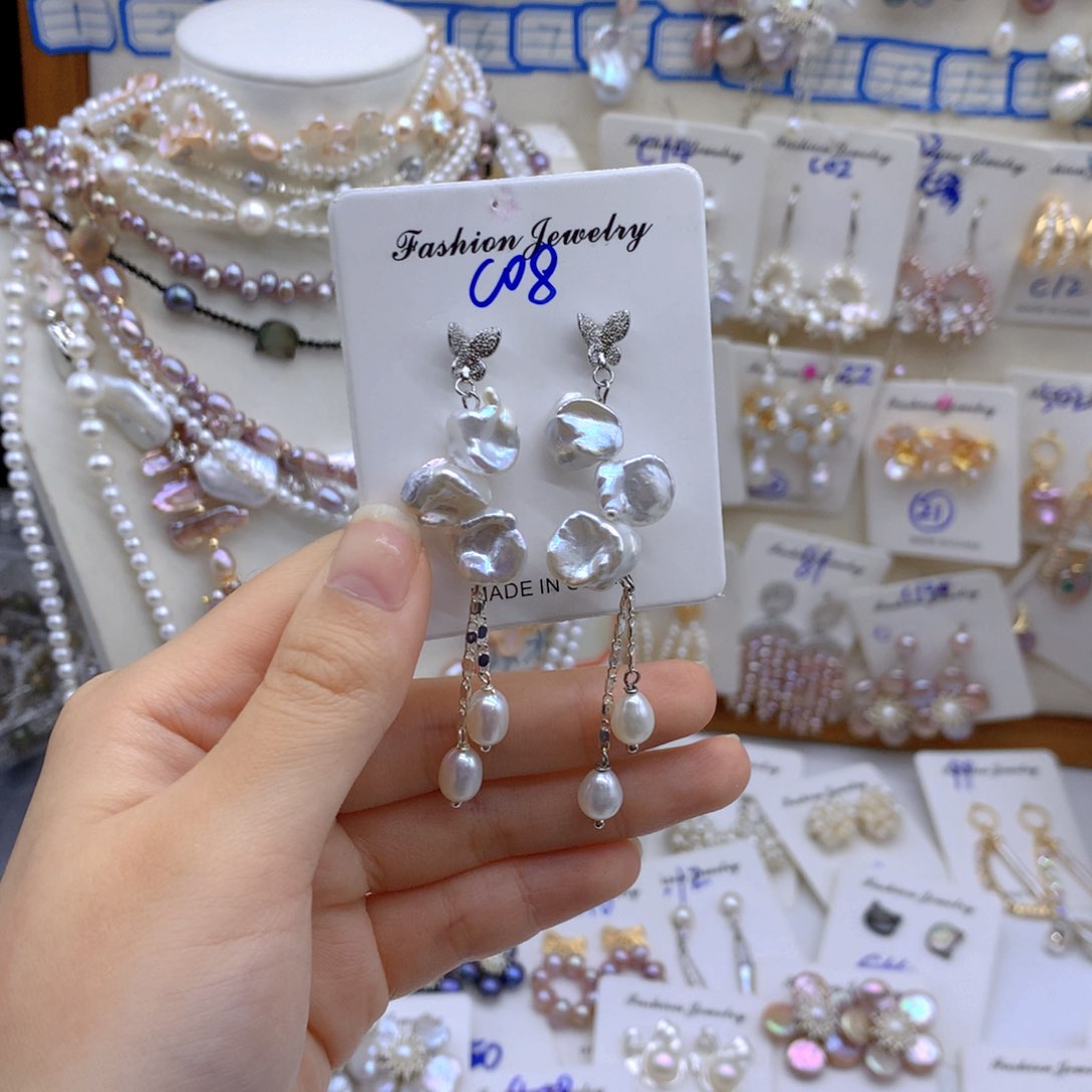 淡水珍珠颈饰银S925镶嵌