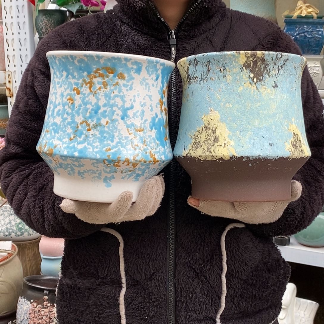 花盆紫砂口20高21福利俩个