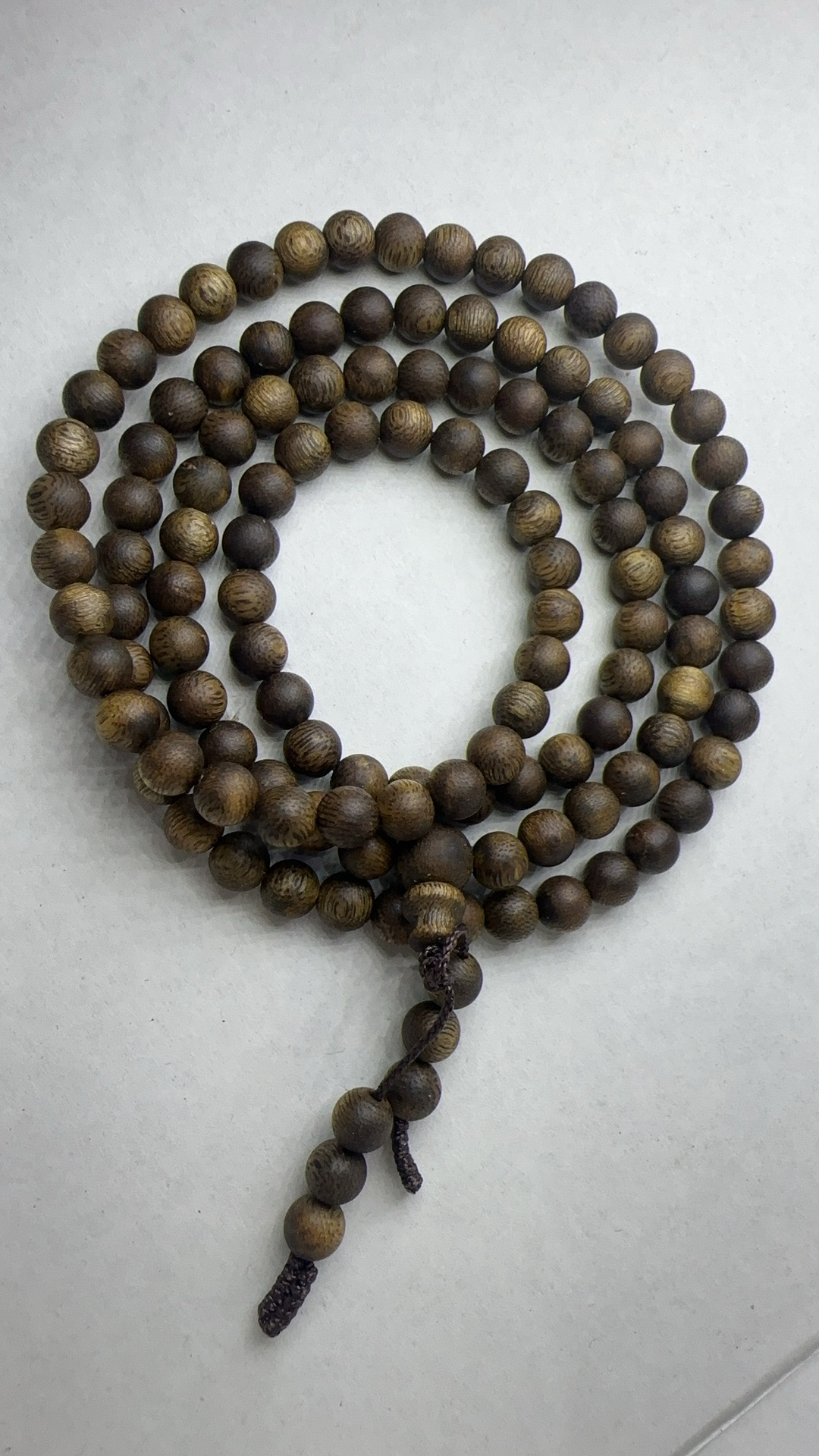 种植绿奇楠乌身圆叶0.6圆珠多圈沉香手串