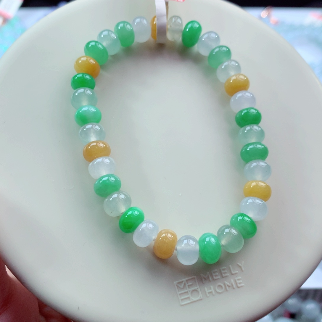 翡翠未镶嵌手链卡7.5