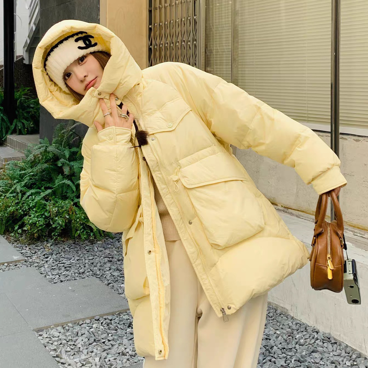 8903次品清仓无售后中长款收腰防寒服