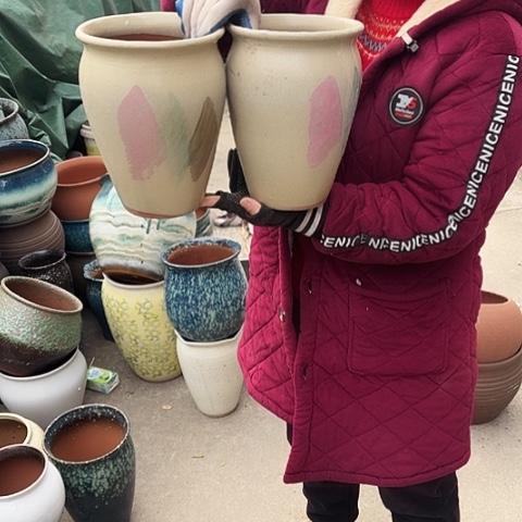 口17高23瑕疵盆子。  