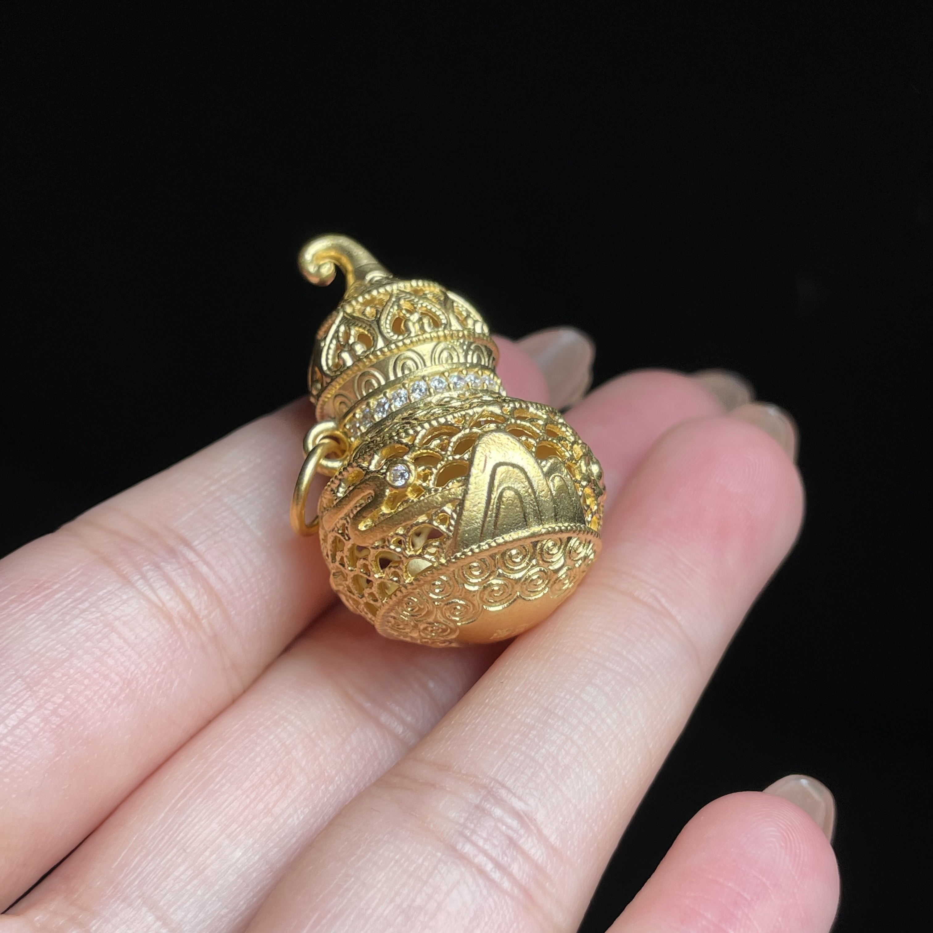 吊坠足银 【玉总珠宝】足银镂空葫芦吊坠  CAN3110415