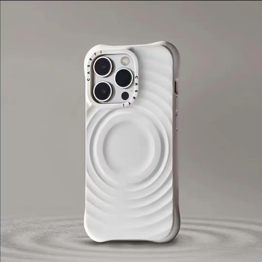 波漾磁吸纯色手机壳适用于苹果16/15/14 Pro Max防摔全包