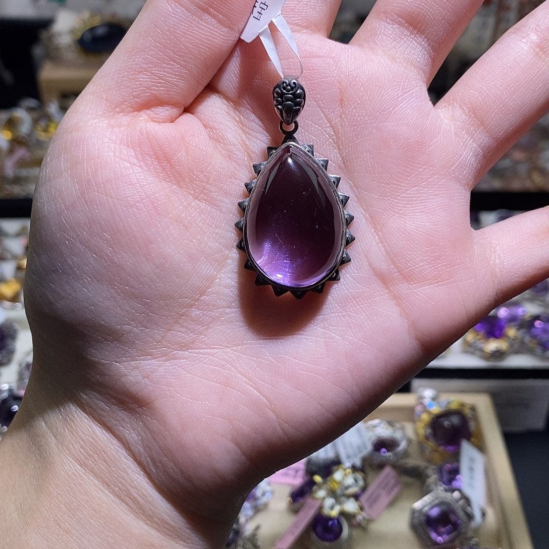 R***~银S925镶嵌戒指水晶