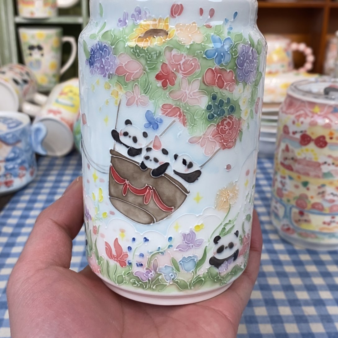 瓷片唯*随行杯熊猫微瑕福利