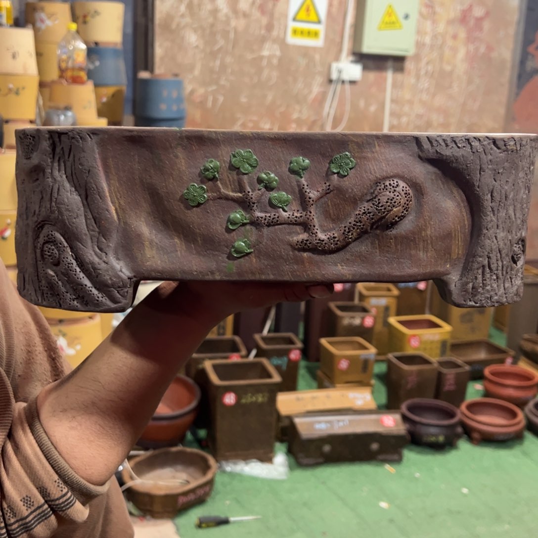 紫砂花盆紫砂花盆