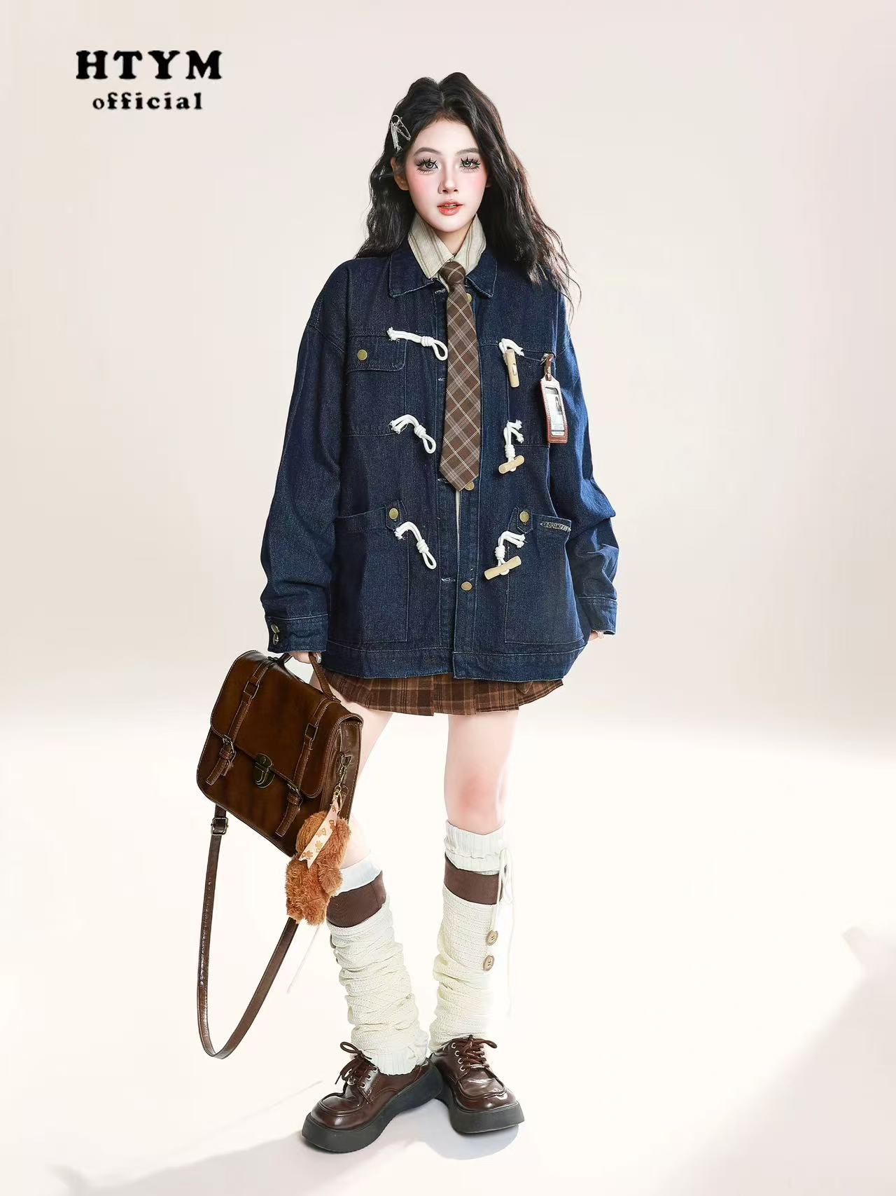 C40-1-2-3D两色“木头扣”牛仔外套（183）