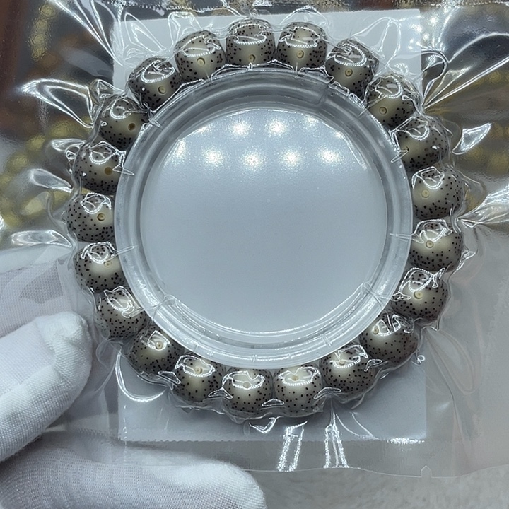 星月菩提手串原生态石玉11✖️10双留白