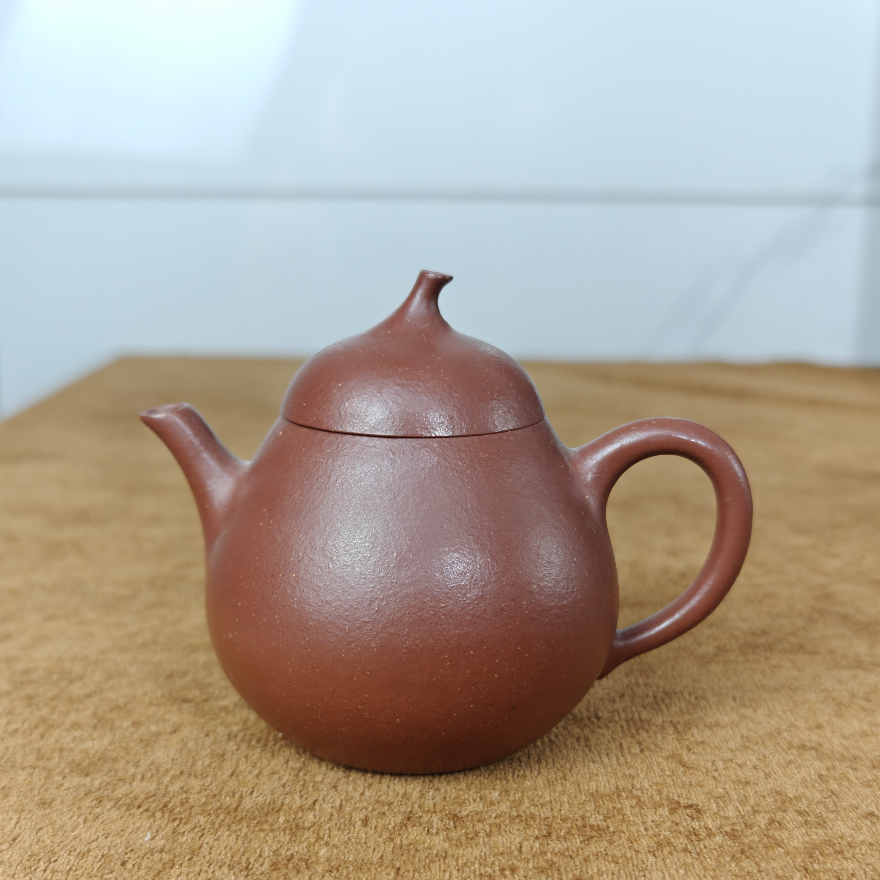 宜兴手工制作原矿绝红降坡泥紫砂壶经典紫砂