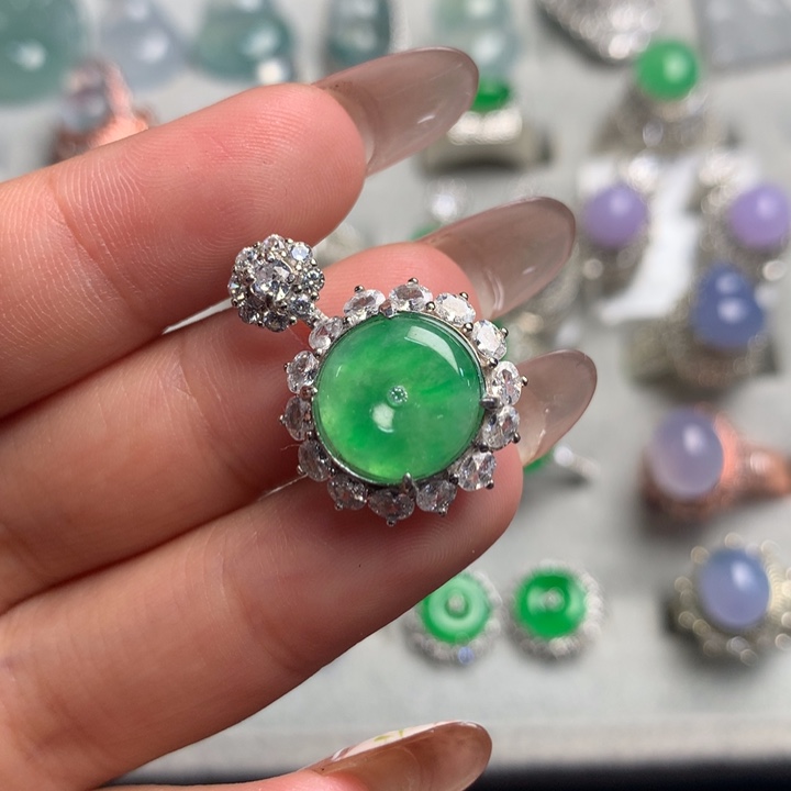 翡翠未镶嵌戒指天然翡翠a货