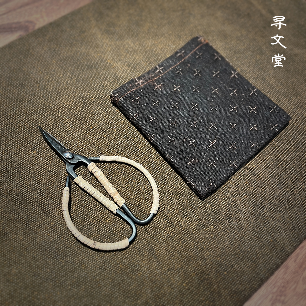寻文堂   张小泉手工锻打老剪刀茶剪手工藤编小茶剪