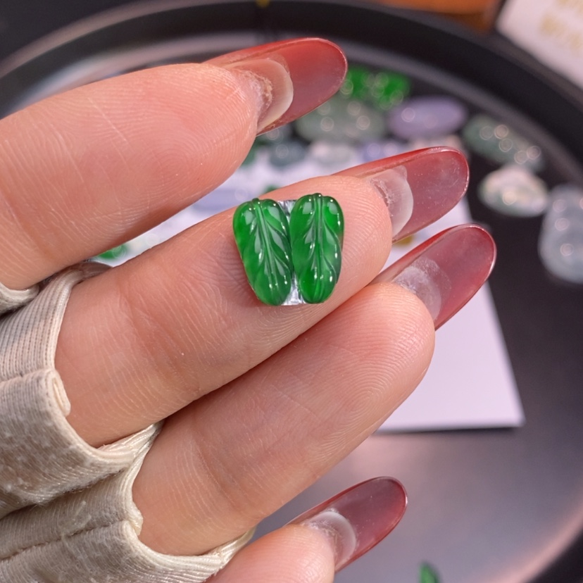 【闪购商品】翡翠挂件未镶嵌叶子