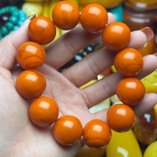 琥珀手串未镶嵌蜜蜡