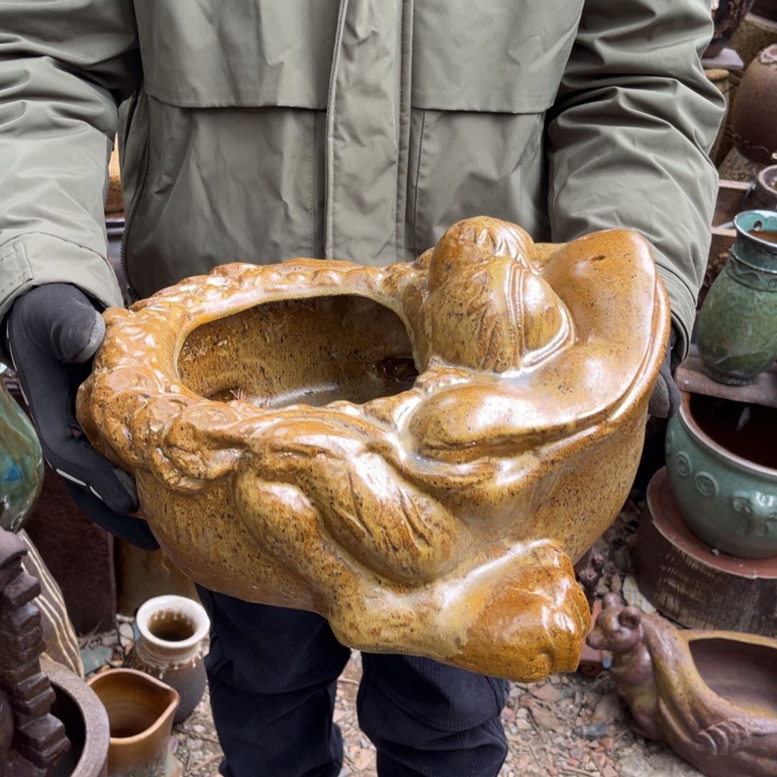 红陶高13口15无孔