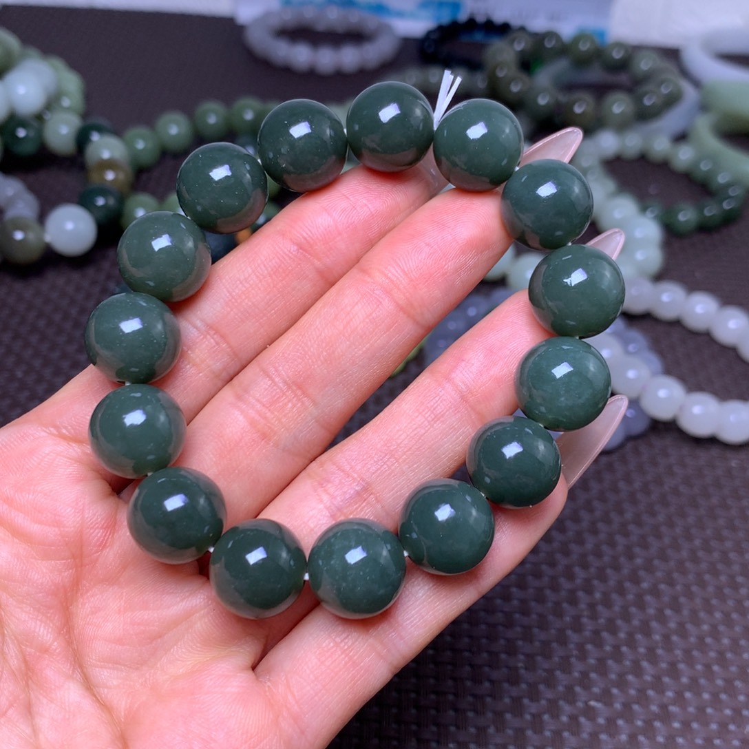 和田玉未镶嵌手串卡14