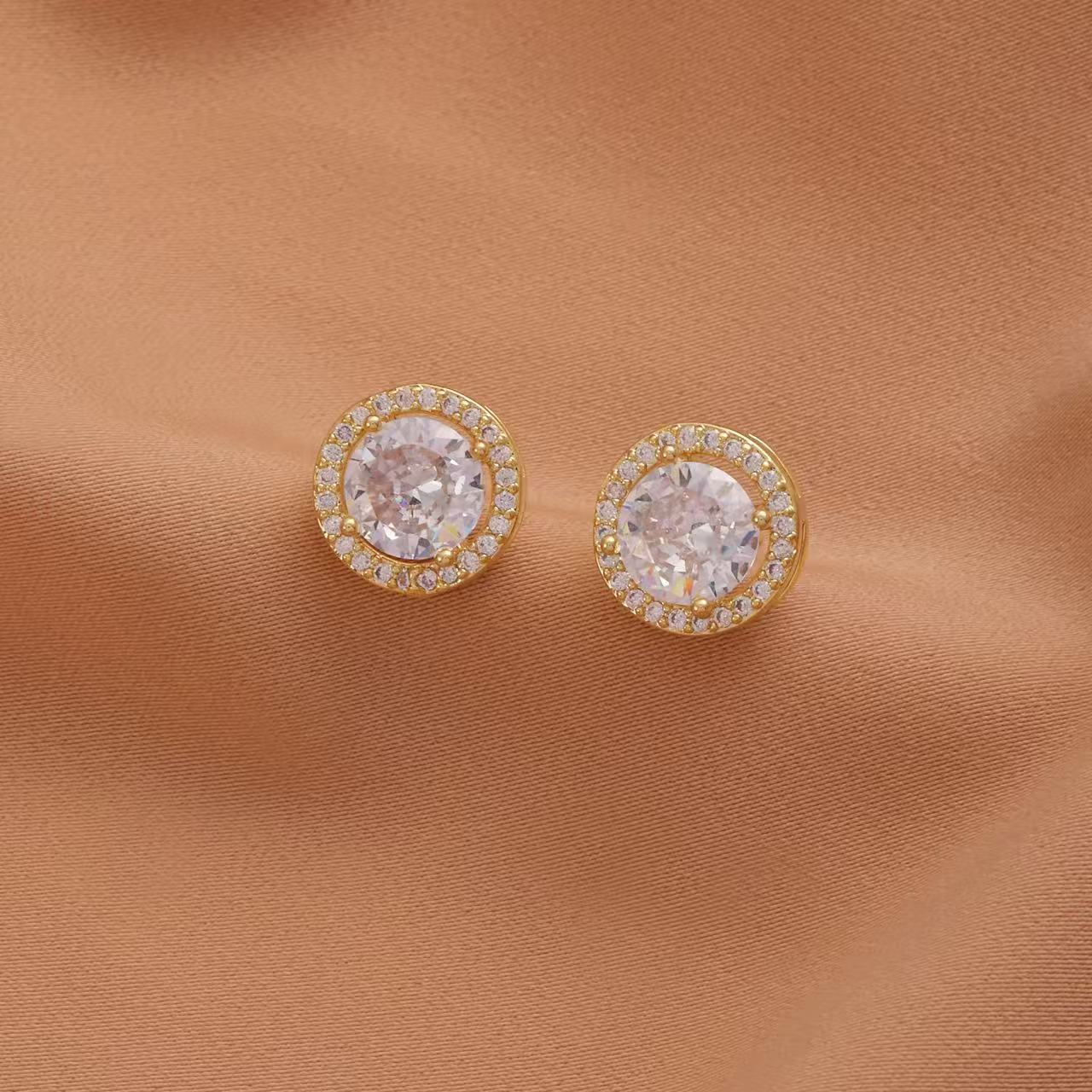 非金属仿珍珠耳饰 时尚百搭耳钉e8008轻奢复古法式小众简约精致