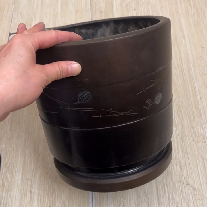 蜜安罐瓷香炉锡茶则