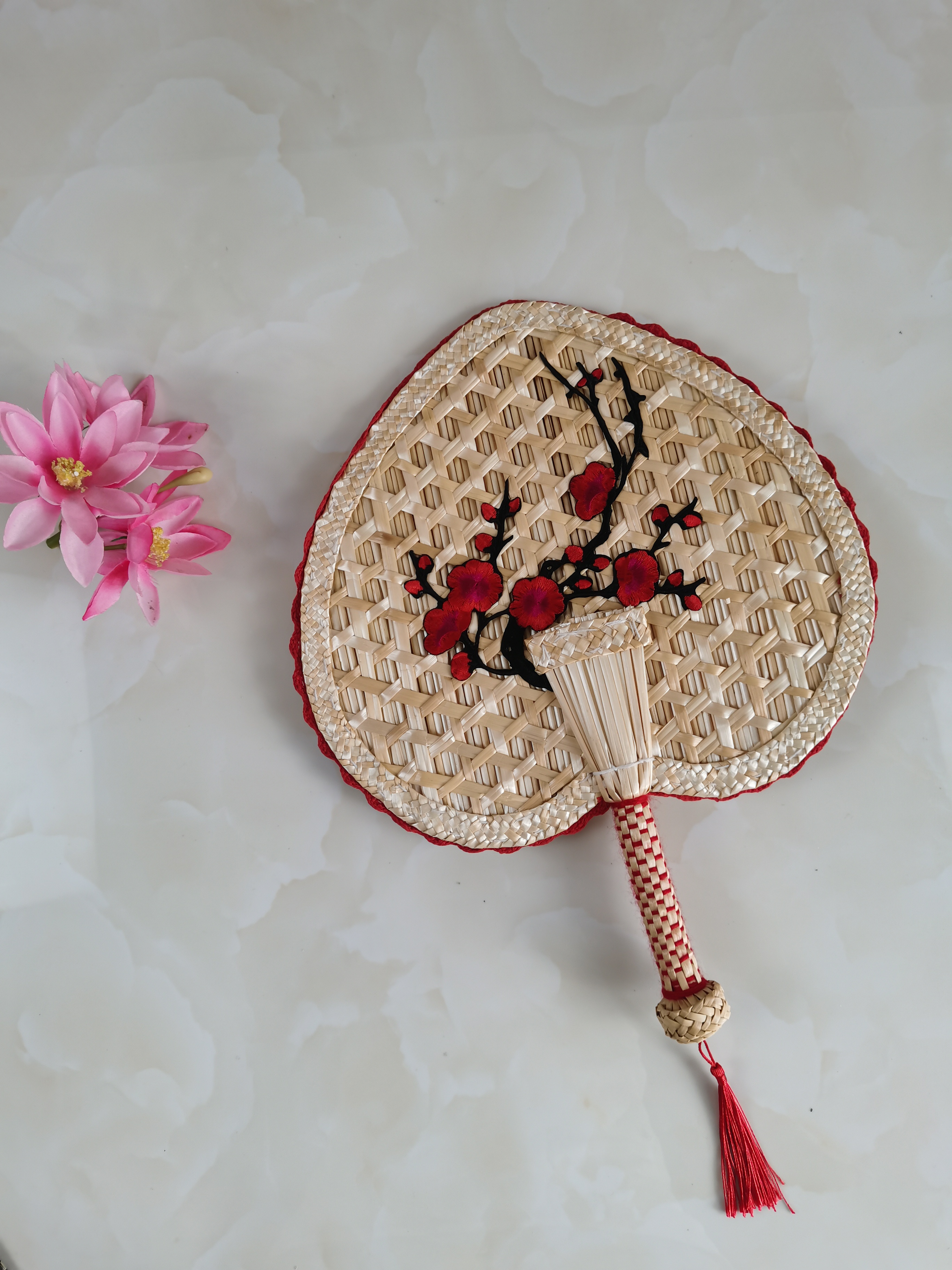 夏季（小麦秸秆）便携纳凉手工编制小清新中国风葵扇手摇扇扇子家用