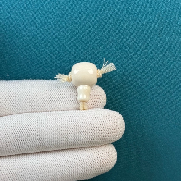D62-26天然猛犸牙 藏式三通11.7x18.4mm支持复检假一罚十