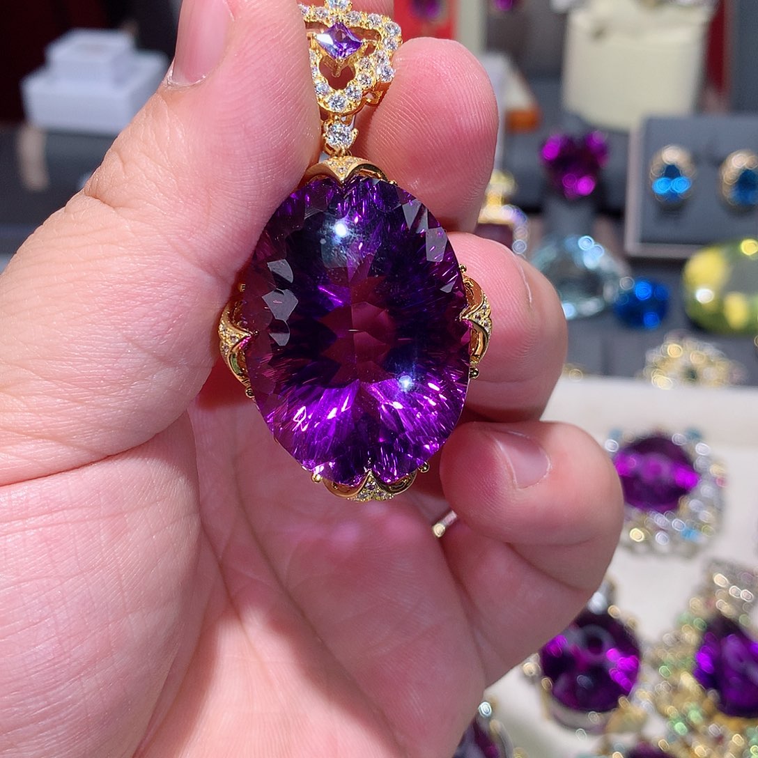 水晶吊坠银S925镶嵌郑****?吊坠