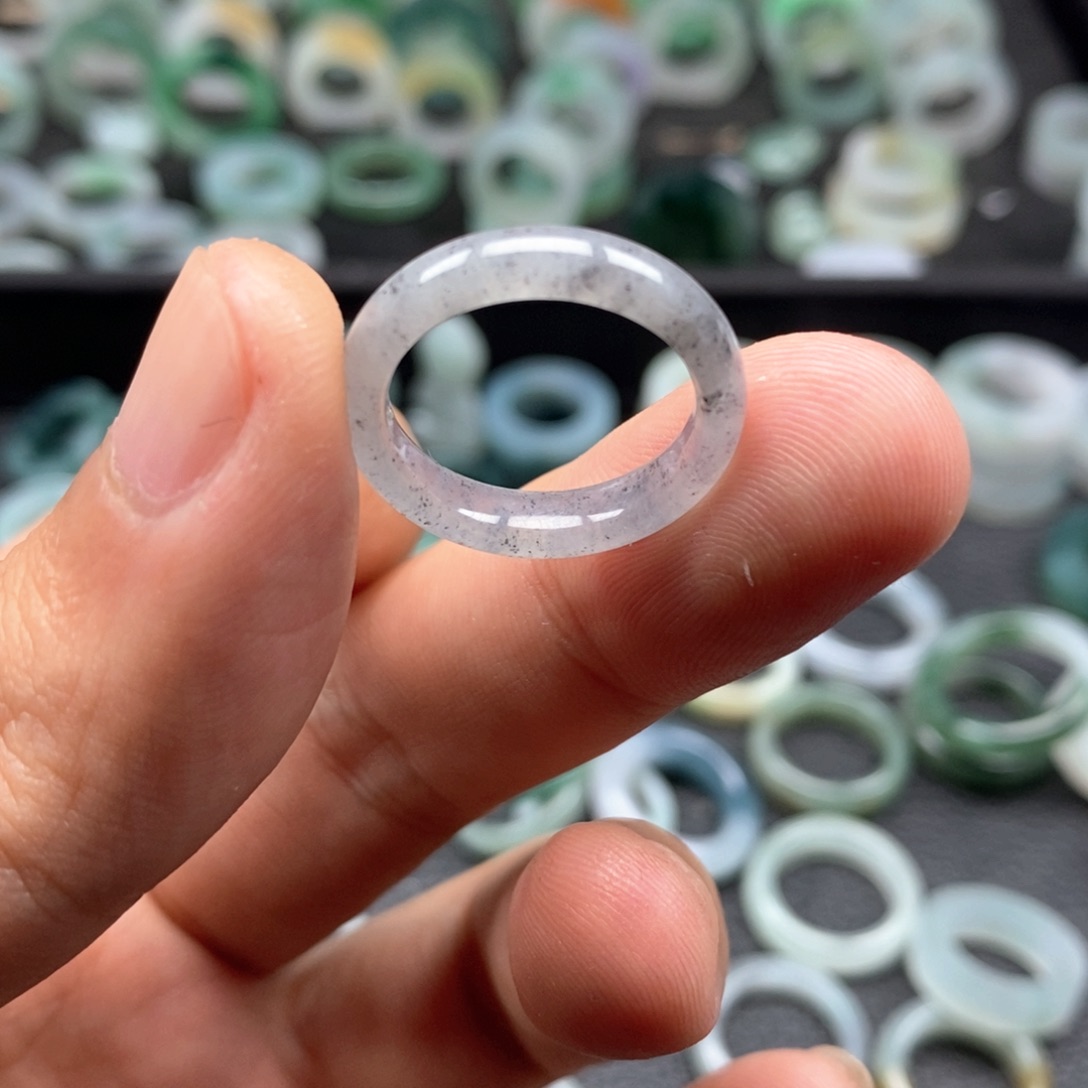 翡翠戒指未镶嵌天然翡翠13圈