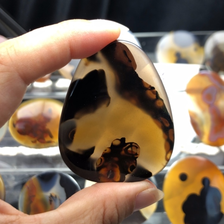 合金玛瑙/玉髓珠宝奇石30有瑕