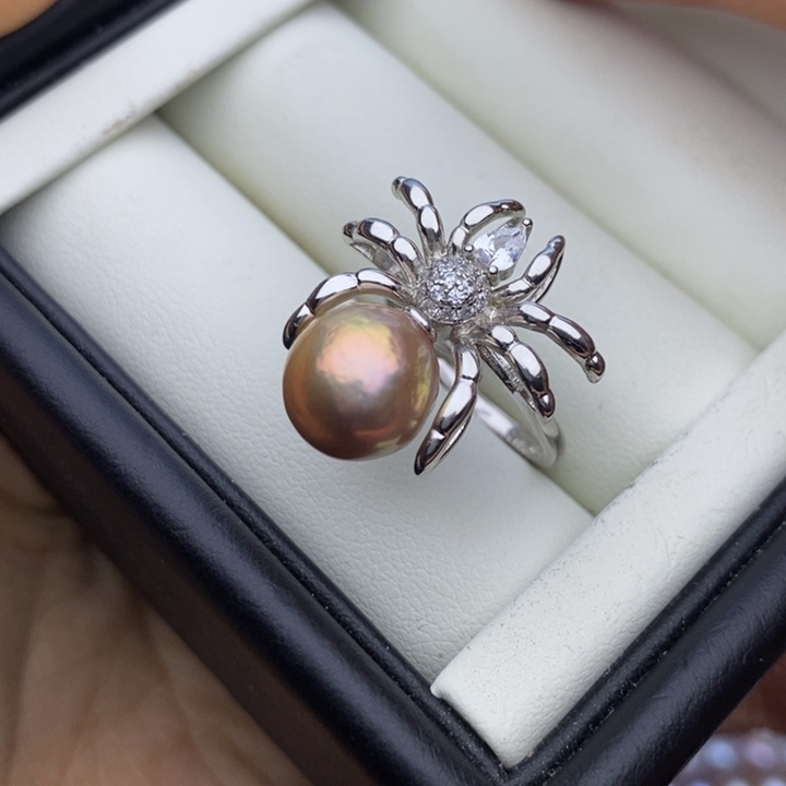 淡水珍珠颈饰银S925镶嵌10mm