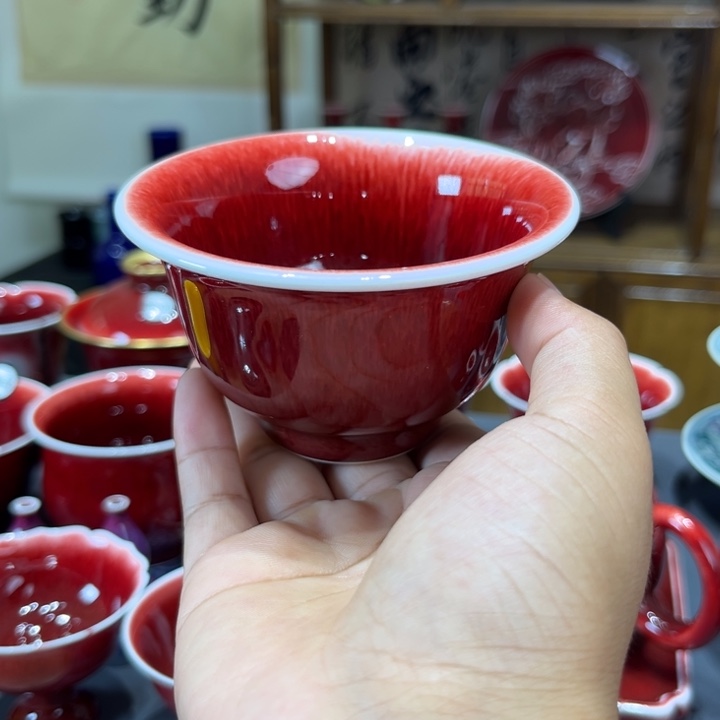 景德镇陶瓷浅行窑压手杯福利
