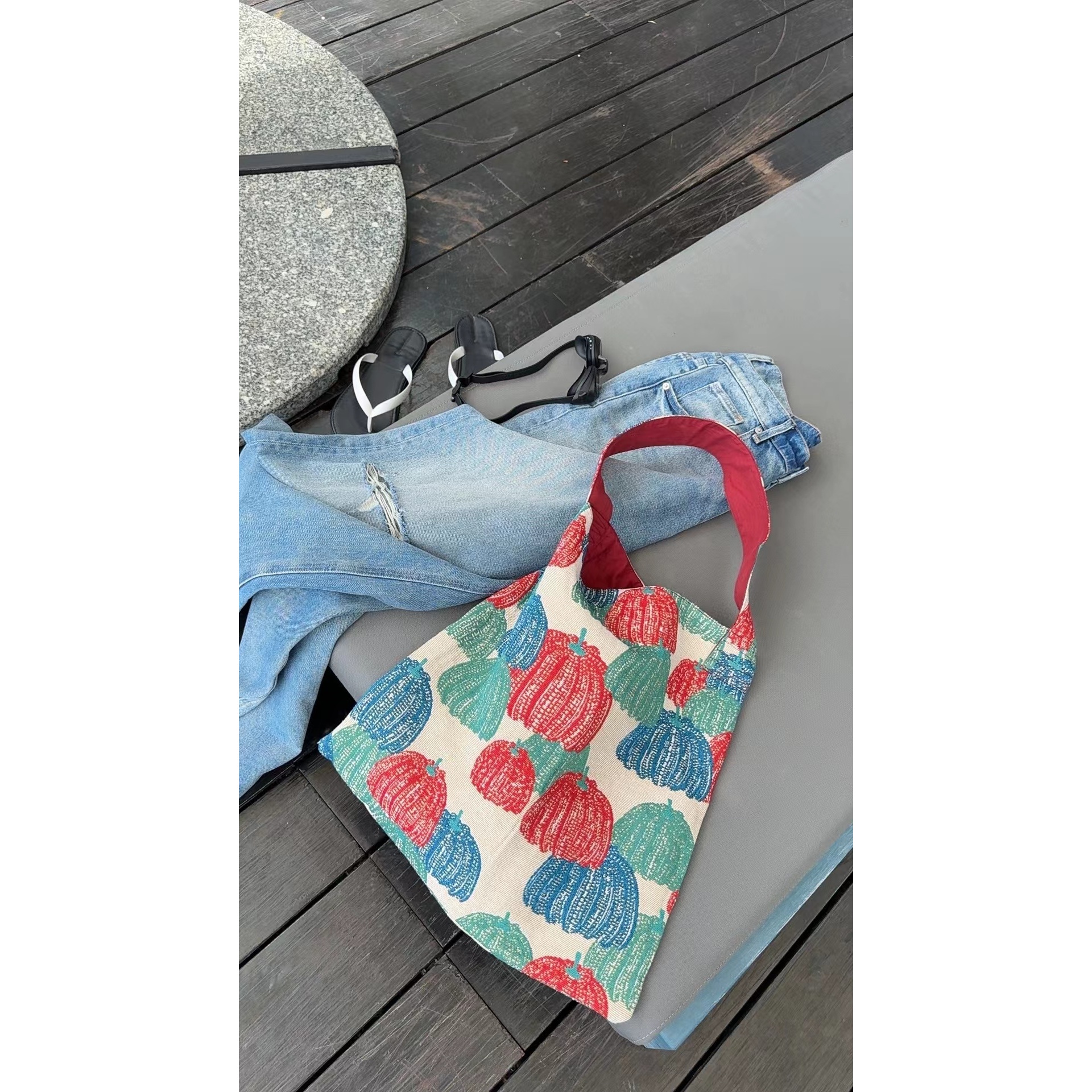 072 & RICE【南瓜包】休闲百搭双面单肩包 31W156Z*