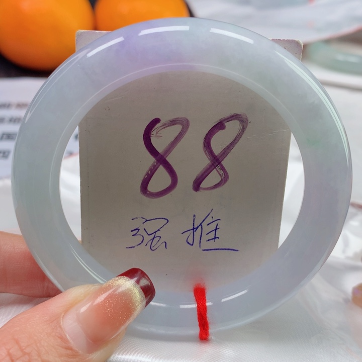 翡翠手镯未镶嵌天然翡翠胖圆56圆